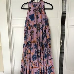 HIGH NECK Anthropology Floral Maxi Dress Size 6